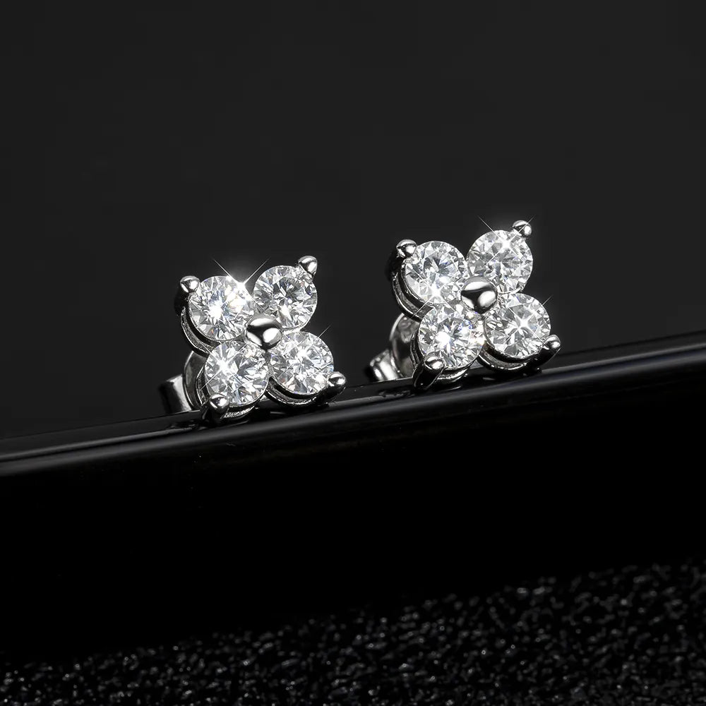 Brinco 4 Pedras Moissanite