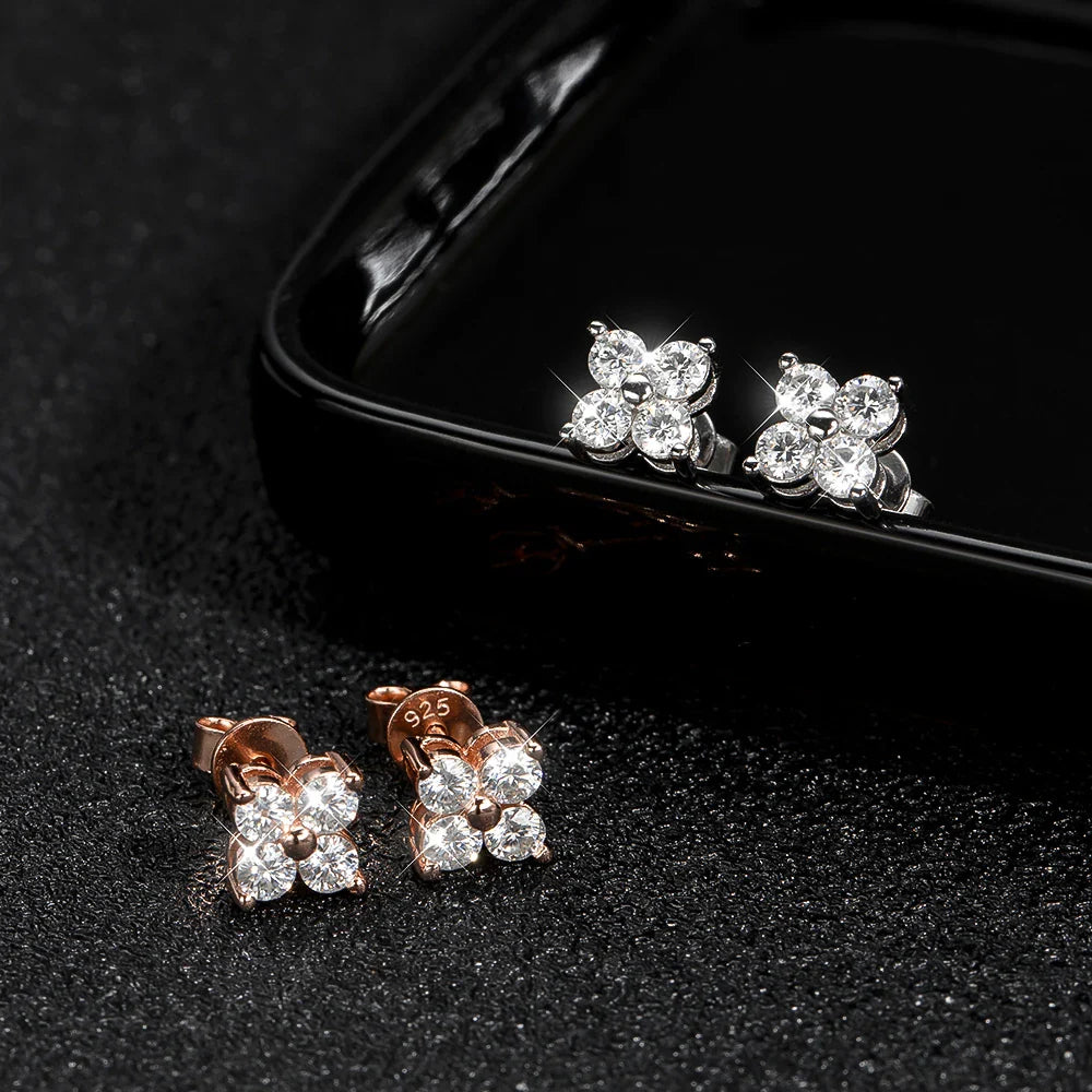 Brinco 4 Pedras Moissanite